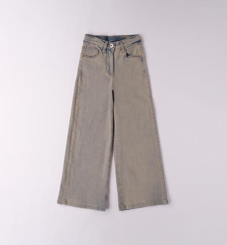 LONG DENIM TROUSERS  STONE BLEACHED+OVERDYED BEIGE-7159