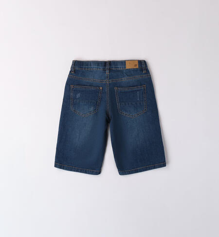 Boys' denim shorts STONE WASHED-7450