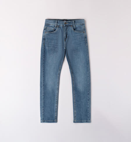 Jeans regular per ragazzo STONE WASHED CHIARO-7400
