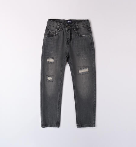 Boy's ripped jeans GRIGIO SCURO-7993