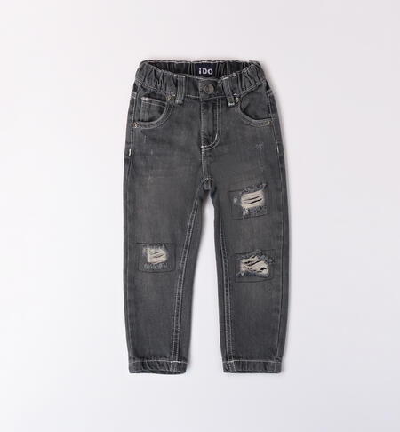 Boy's ripped jeans GRIGIO SCURO-7993