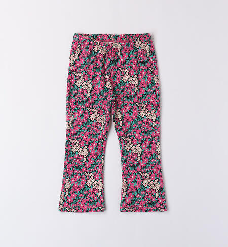 Girls' floral leggings BEIGE-MULTICOLOR-6AGH
