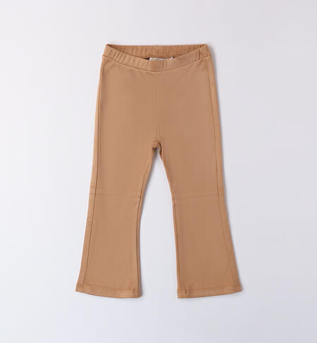 Girl's bell bottoms leggings BEIGE-0729