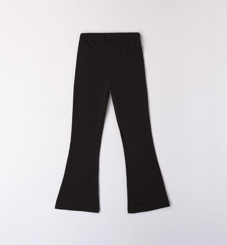 Girl's leggings with logo NERO-0658