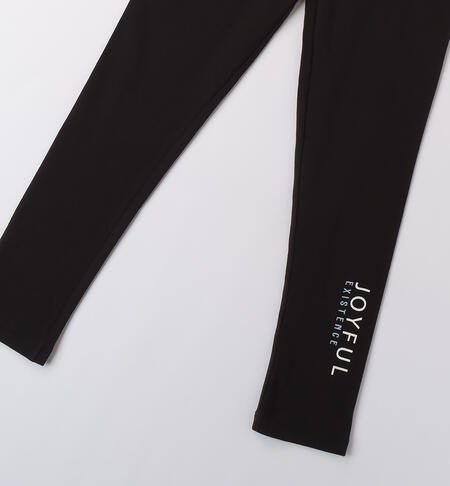 Leggings da ragazza NERO-0658