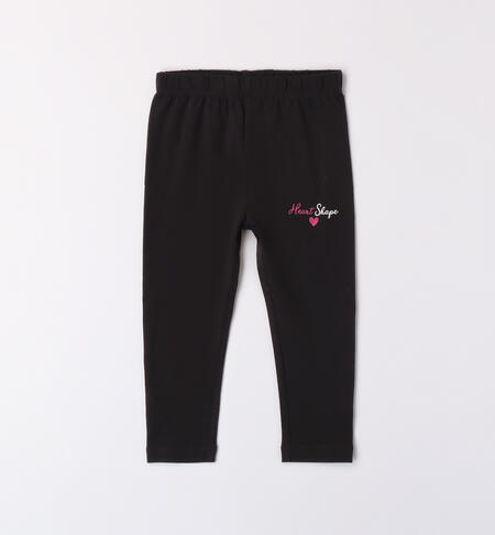 Leggings neri bambina NERO-0658