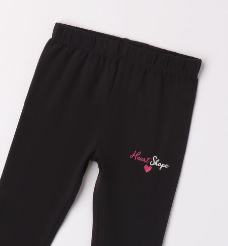 Black leggings little girl NERO-0658