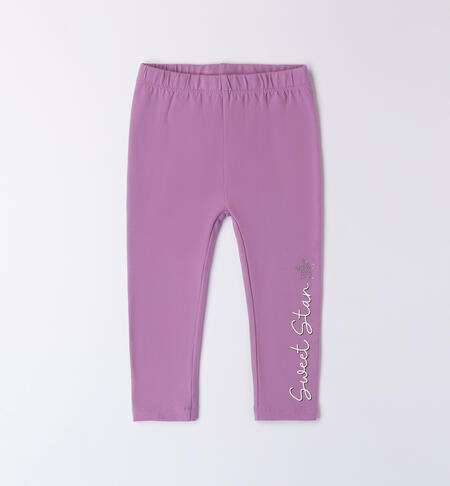 Purple leggings little girl DUSTY LAVANDER-3327