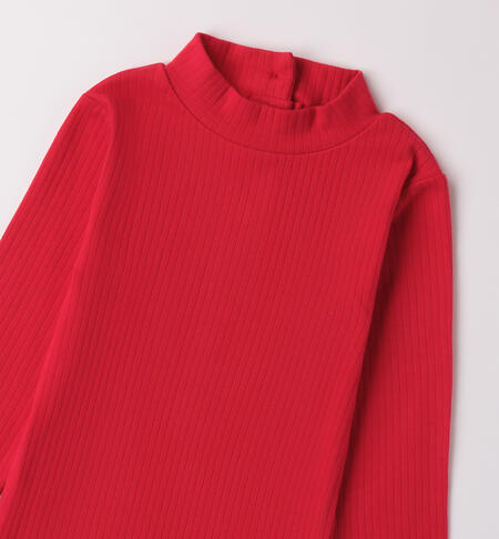 Girl's ribbed turtleneck ROSSO-2253