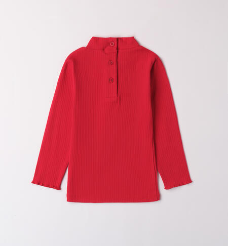 Girl's ribbed turtleneck ROSSO-2253