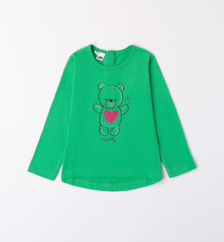 Maglietta 100% cotone bambina
 VERDE-5143