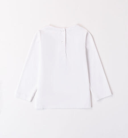 Girls' long-sleeved T-shirt  BIANCO-0113