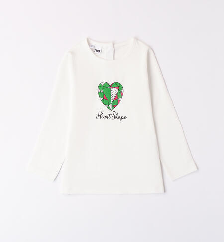 Girl's 100% cotton T-shirt CREAM