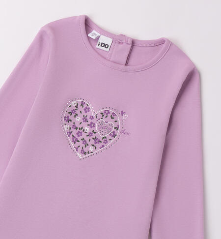 Girl's long sleeve t-shirt LILAC-3323