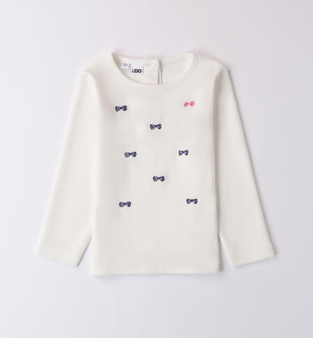 Girl's t-shirt with bows CREAM