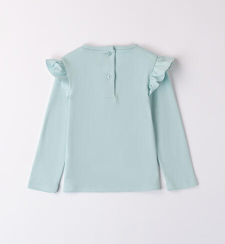 Girl's T-shirt with bow DARK MINT-4143