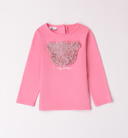 Girl t-shirt with teddy bear FUCSIA-2425