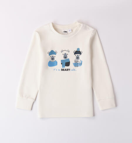 Baby boy t-shirt with bears CREAM