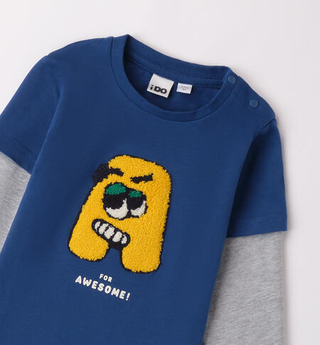 Baby boy double sleeve t-shirt BLU-3646