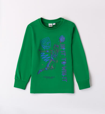 Baby boy crew-neck t-shirt GREEN-5185