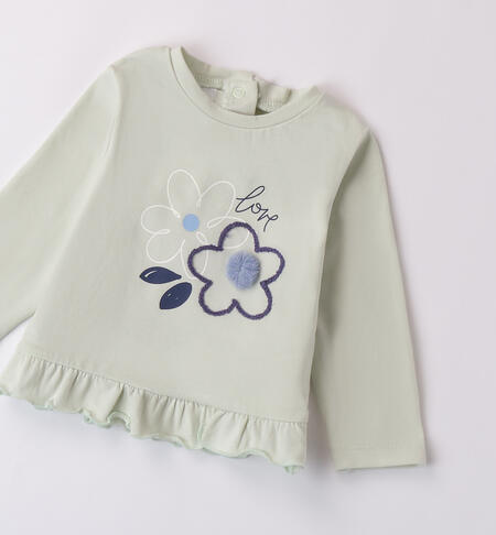 Newborn Baby Girl T-Shirt LIGHT GREEN-4131