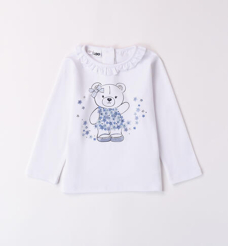 Teddy bear t-shirt for girls BIANCO-0113