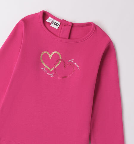 Girl's t-shirt with hearts VERY BERRY-2447