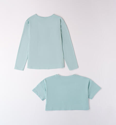 Two piece boys t-shirt DARK MINT-4143