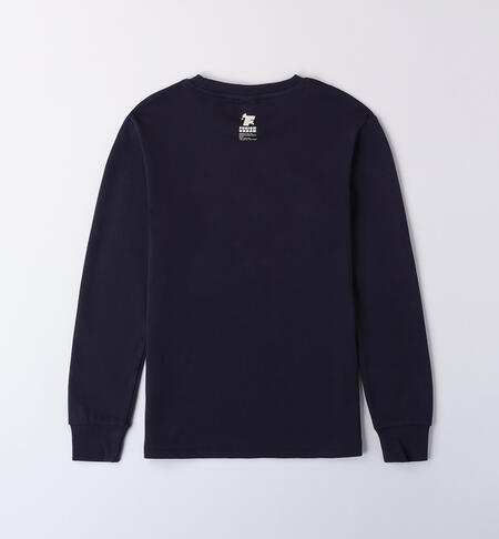 T-shirt boy crew neck NAVY-3885