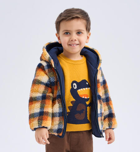 Baby boy sweater with dinosaur SENAPE-1643