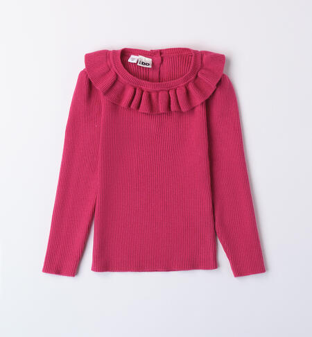 Little sweater for girl MAGENTA-2681