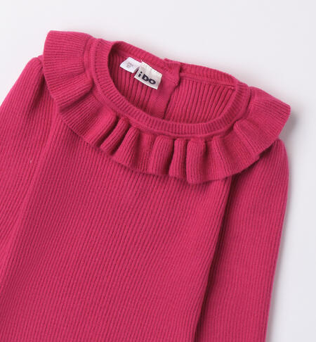 Little sweater for girl MAGENTA-2681