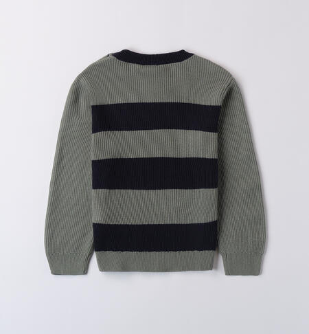 Striped sweater for child GREEN-4252