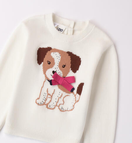 Maglione bambina con cane
 PANNA-0112