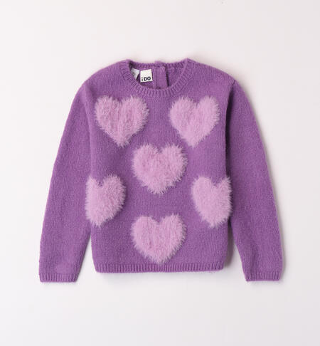 Sweater girl hearts VIOLET-3333