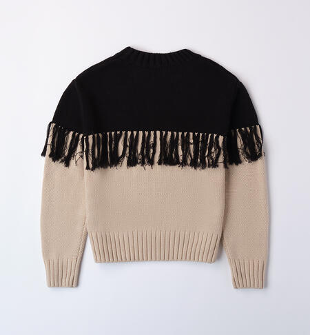 Fringed sweater girl NERO-0658