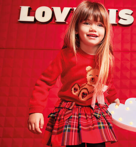 Christmas sweater little girl ROSSO-2253