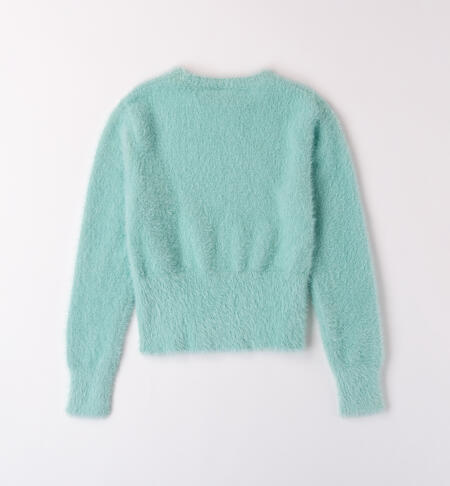 Tricot sweater for girl DARK MINT-4143