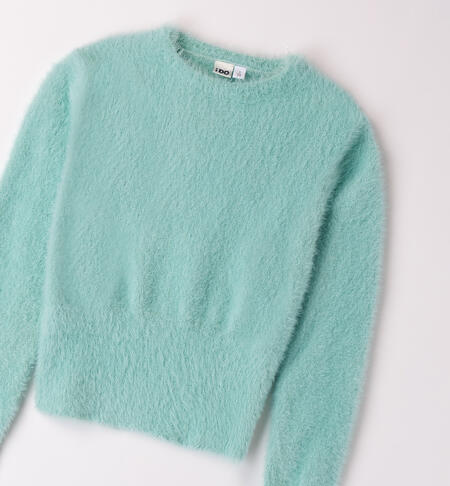 Tricot sweater for girl DARK MINT-4143