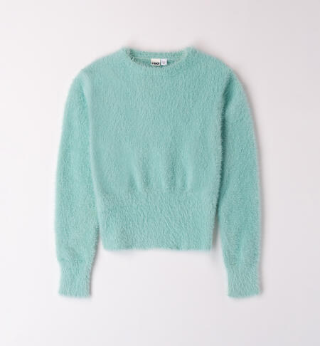 Tricot sweater for girl DARK MINT-4143