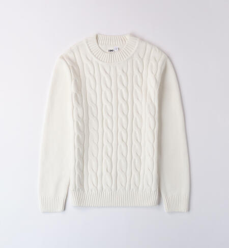 Boy's sweater with braids CREAM