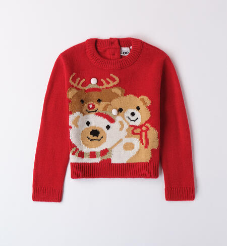 Red sweater little girl ROSSO-2253