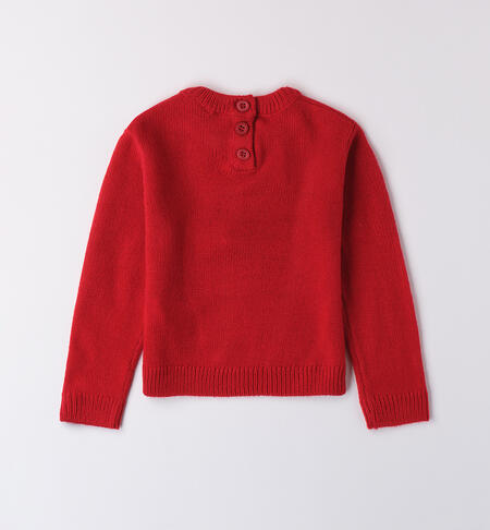 Maglione rosso bambina ROSSO-2253