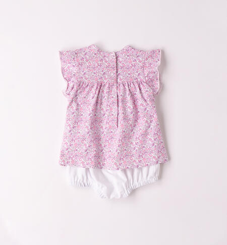 Summer Baby Girl Romper BIANCO-LILLA-6BFB