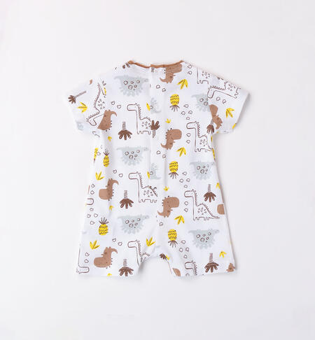 Baby boys' romper BIANCO-CACAO-6065