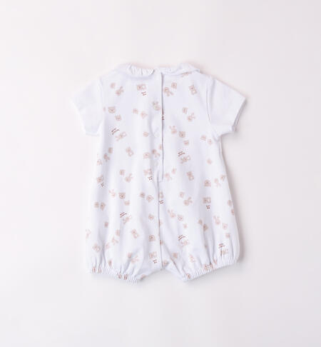 IDOMini Unisex Baby Romper BIANCO-BEIGE-6BGT