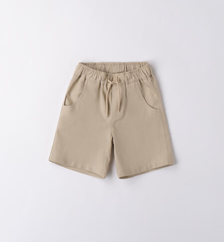 SHORT WOVEN TROUSERS BEIGE