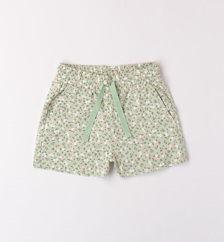 Girl's floral shorts GREEN