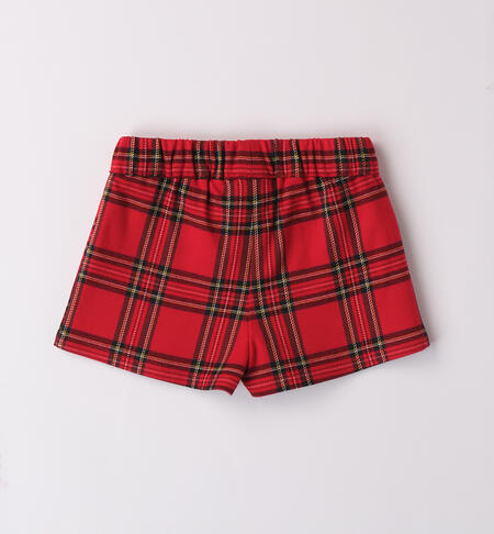 Plaid Baby Girl Shorts ROSSO-2253