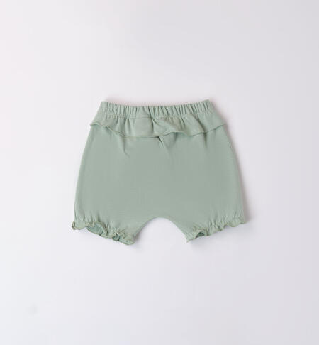 Girls' shorts VERDE MILITARE-4232